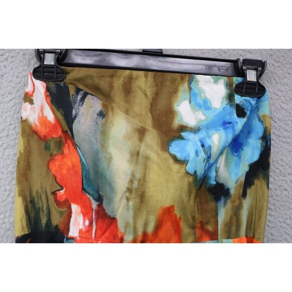 Moulinette Soeurs-Anthropologie Strapless Silk Blend Watercolor Dress-Size 4 - Picture 5 of 14